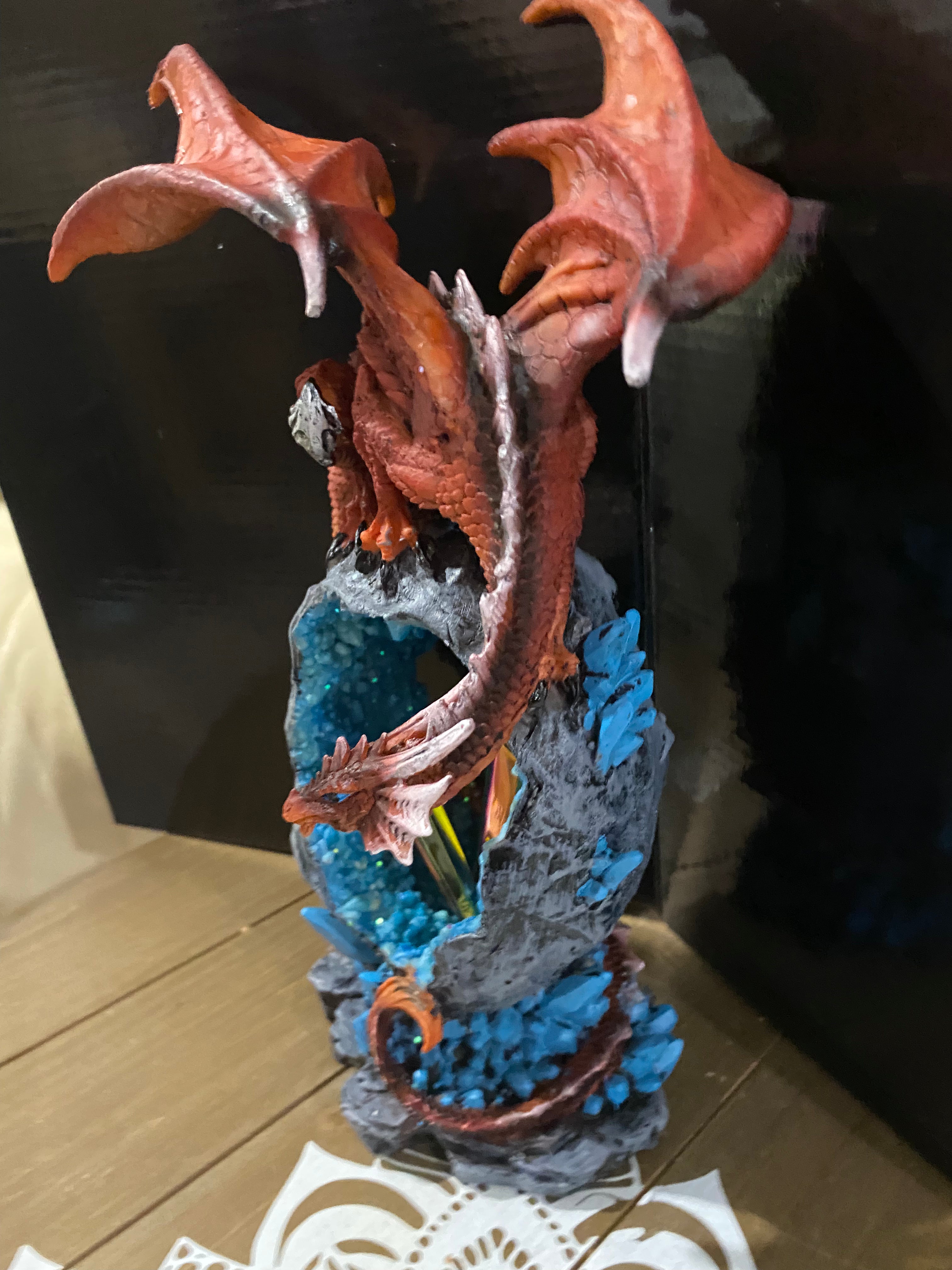 Fire Dragon Guarding Crystal Cave