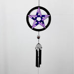 Purple Pentagram Wind Chime