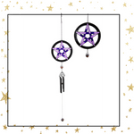 Purple Pentagram Wind Chime