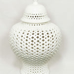 WHITE FILIGREE GINGER JAR 49cm