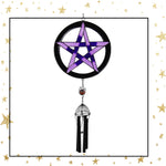 Purple Pentagram Wind Chime