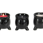 Black Cauldron Candle Trio Set