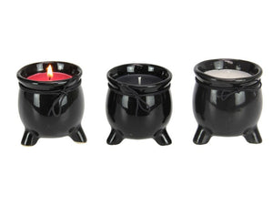 Black Cauldron Candle Trio Set